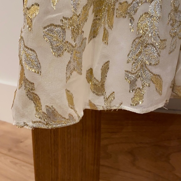 Rachel Zoe Bella l Metallic Silk Goddess Gown - Picture 7 of 14